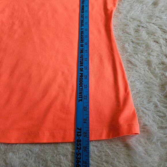 Under Amour Women's Orange Fitted Heatgear Short Sleeve Crew-Neck Shirt Size S - Picture 5 of 7